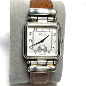 Ecclissi 787 Sterling Silver Swiss Quartz Seconds Dial Ladies Watch New Battery